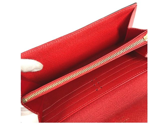 Lange Brieftasche Sarah Monogram Groom Louis Vuitton Braun Rot - Ansicht 11