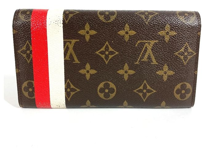 Lange Brieftasche Sarah Monogram Groom Louis Vuitton Braun Rot - Ansicht 2