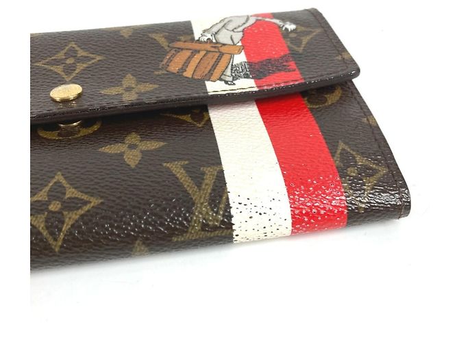 Lange Brieftasche Sarah Monogram Groom Louis Vuitton Braun Rot - Ansicht 5