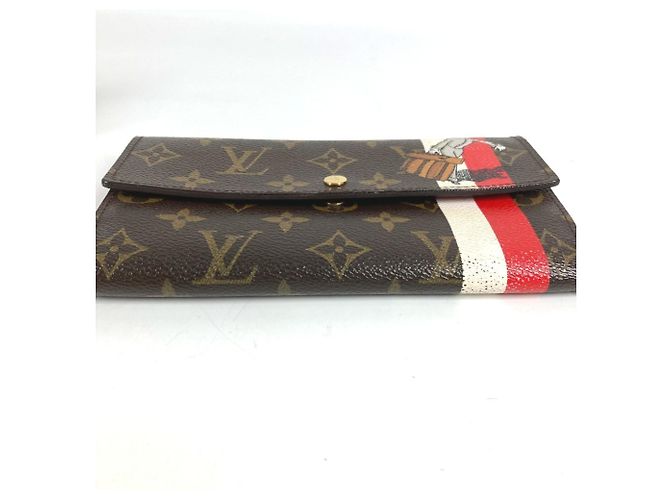 Lange Brieftasche Sarah Monogram Groom Louis Vuitton Braun Rot - Ansicht 6