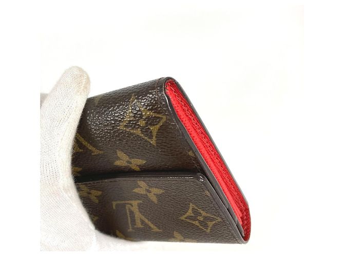 Lange Brieftasche Sarah Monogram Groom Louis Vuitton Braun Rot - Ansicht 8