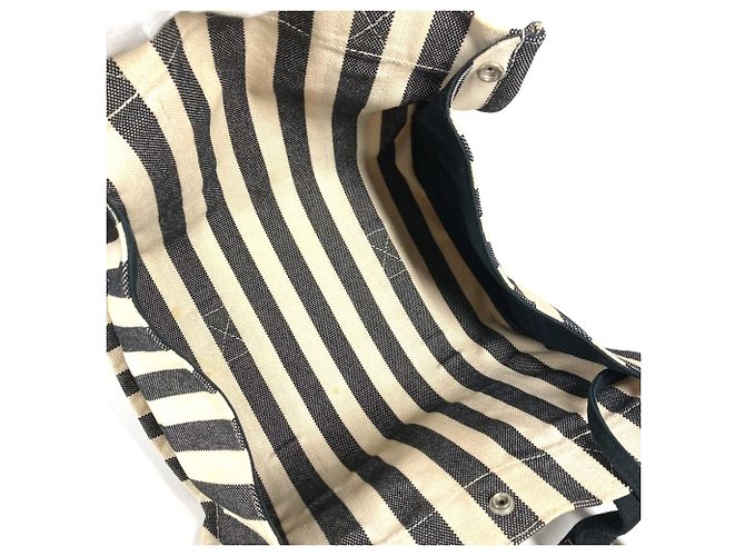 Hermès Bolso Tote Border PM Cannes Hermes Negro Blanco - vista 12