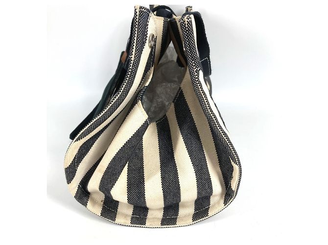 Hermès Bolso Tote Border PM Cannes Hermes Negro Blanco - vista 2