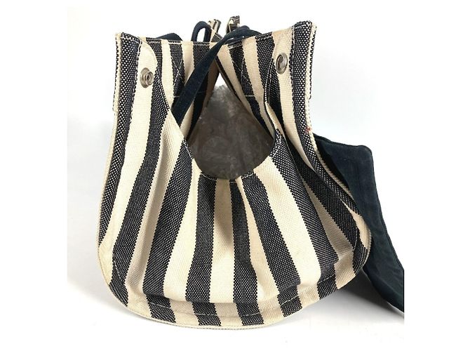 Hermès Bolso Tote Border PM Cannes Hermes Negro Blanco - vista 4