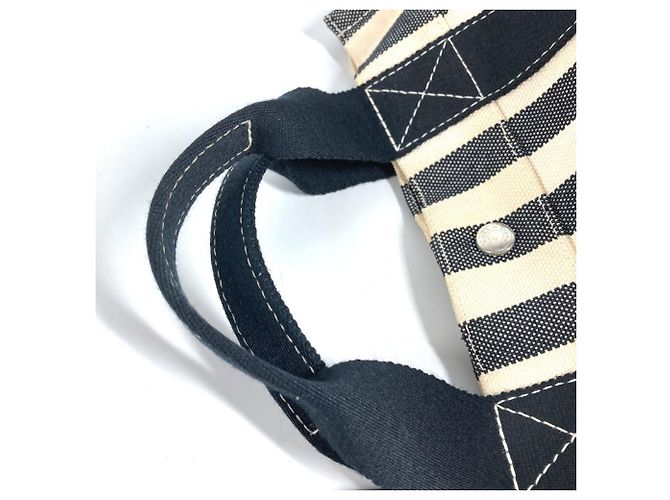 Hermès Bolso Tote Border PM Cannes Hermes Negro Blanco - vista 9