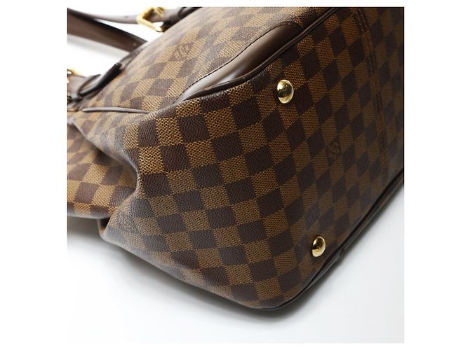 Borsa a Spalla Louis Vuitton Verona N41118 in Damier Ebène Marrone - vista 5