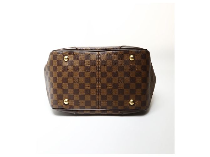 Borsa a Spalla Louis Vuitton Verona N41118 in Damier Ebène Marrone - vista 7