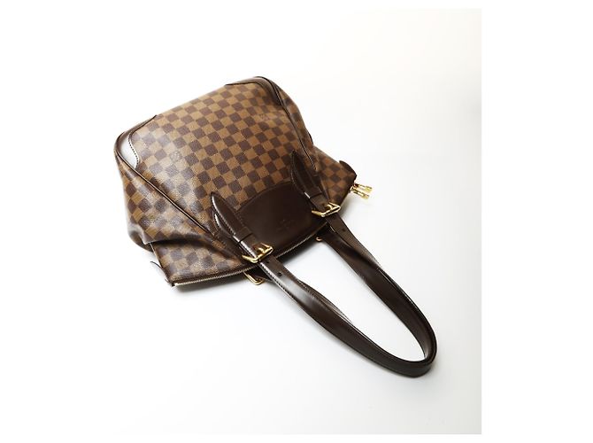 Borsa a Spalla Louis Vuitton Verona N41118 in Damier Ebène Marrone - vista 9