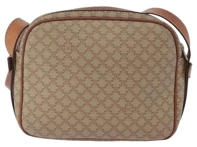 Céline Celine Vintage Macadam Canvas and Leather Beige - vista 2