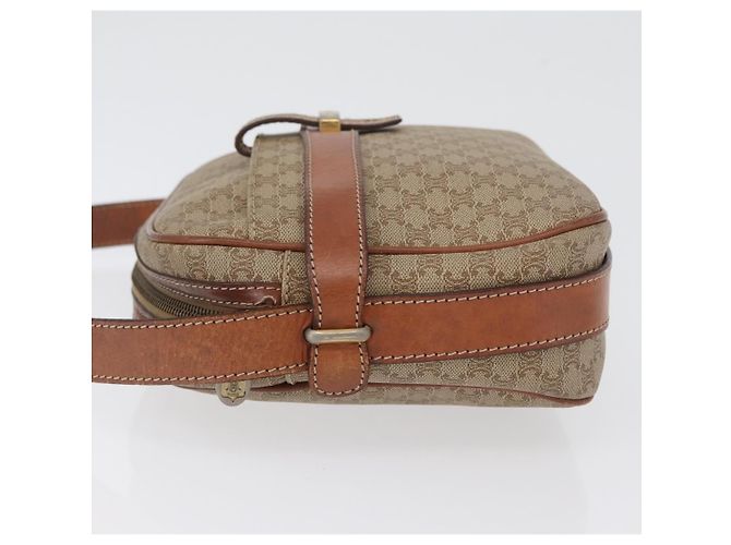 Céline Celine Vintage Macadam Canvas and Leather Beige - vista 4