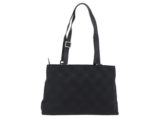 Gancini Tote aus Canvas Medium von Salvatore Ferragamo Schwarz - Ansicht 2