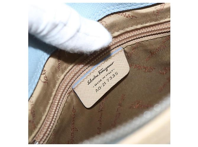 Salvatore Ferragamo Gancini Leather Blu - vista 6