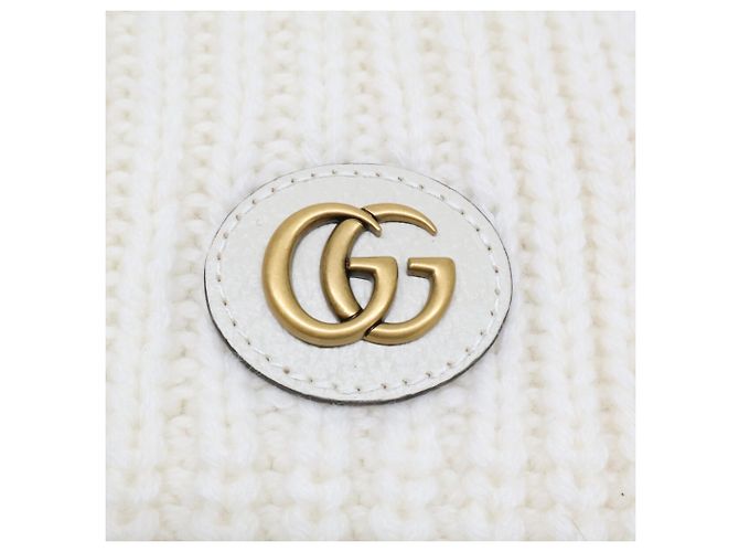 Sciarpa in lana e cashmere Double G Gucci Crudo - vista 5