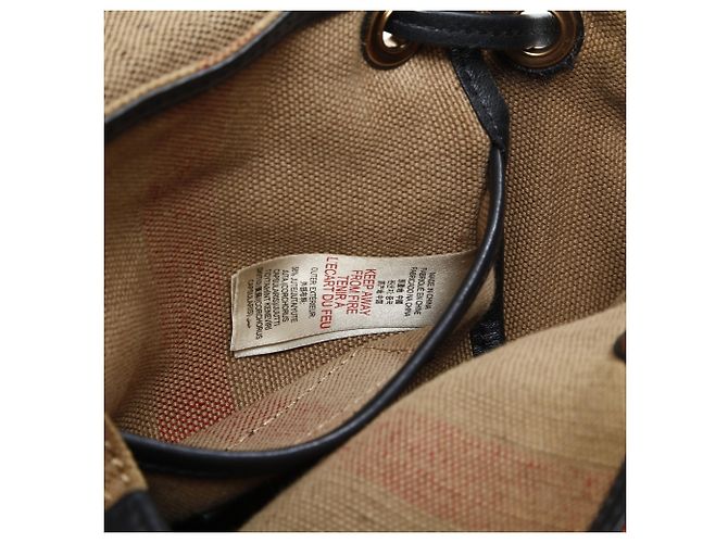 Burberry Nova Check Canvas Rucksack Beige - Ansicht 12
