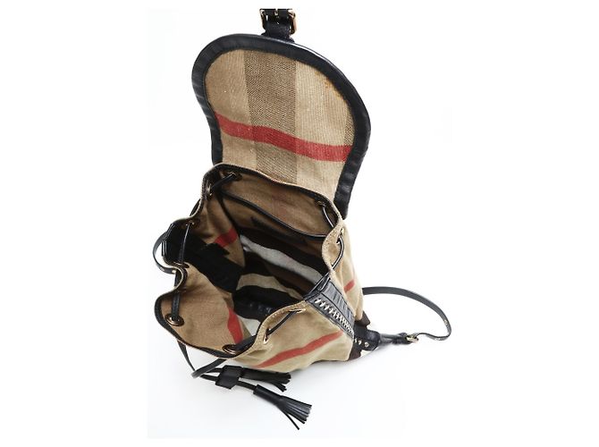Burberry Nova Check Canvas Rucksack Beige - Ansicht 13