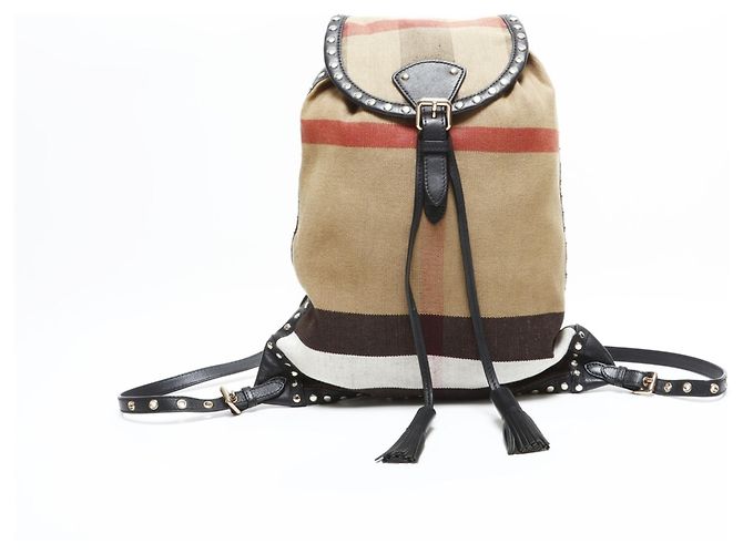 Burberry Nova Check Canvas Rucksack Beige - Ansicht 2