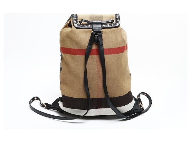 Burberry Nova Check Canvas Rucksack Beige - Ansicht 3