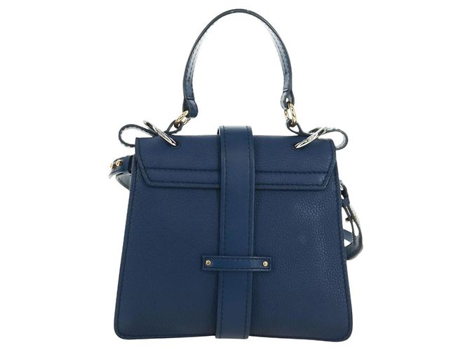 Chloé Chloe Aby Day Leather Small Blu - vista 2