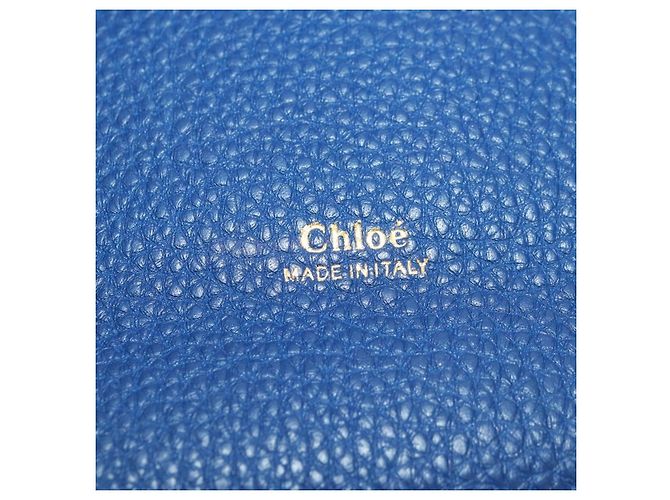 Chloé Chloe Aby Day Leather Small Blu - vista 6