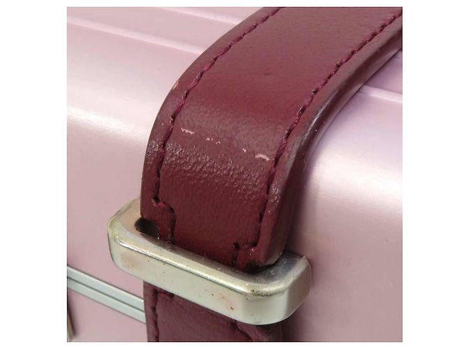 Borsa a spalla bordeaux e rosa metallico Christian Dior Argento Bordò - vista 11