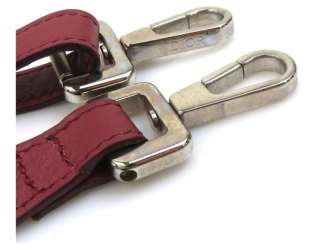 Borsa a spalla bordeaux e rosa metallico Christian Dior Argento Bordò - vista 13
