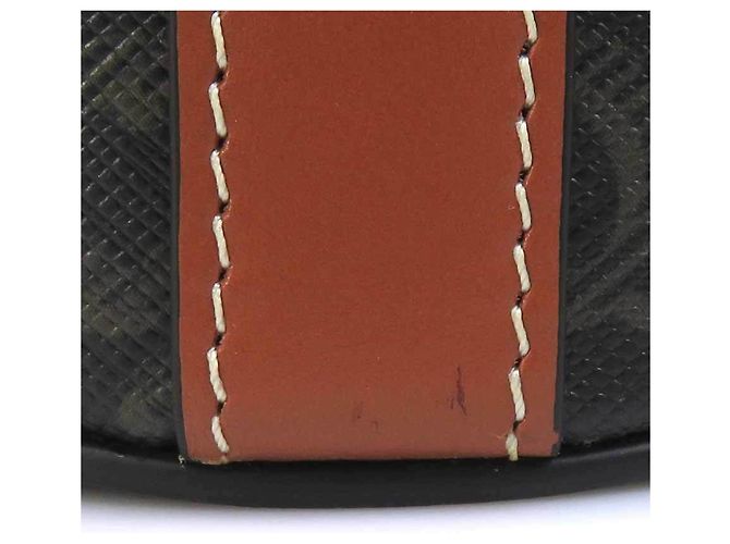 Céline Borsa a spalla in tela rivestita marrone Celine Triomphe - vista 11