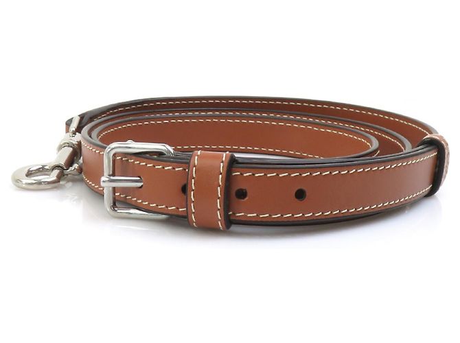 Céline Borsa a spalla in tela rivestita marrone Celine Triomphe - vista 13