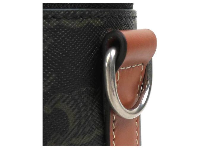 Céline Borsa a spalla in tela rivestita marrone Celine Triomphe - vista 8