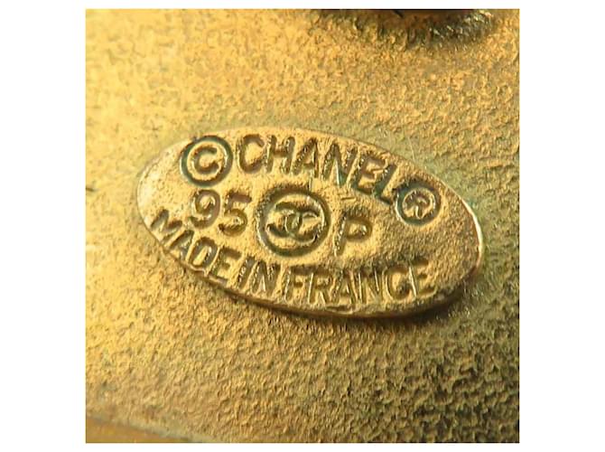 Orecchini in metallo Chanel Coco Mark D'oro Bianco sporco - vista 8