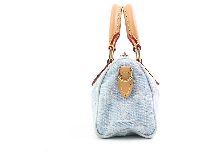 Borsa a mano Nano Speedy Monogram Denim Louis Vuitton Blu chiaro - vista 2