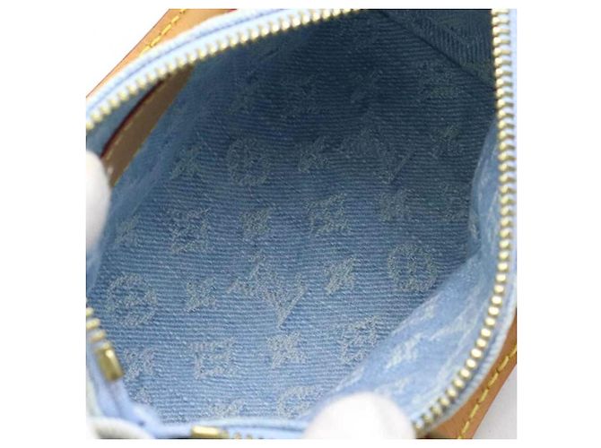 Borsa a mano Nano Speedy Monogram Denim Louis Vuitton Blu chiaro - vista 5