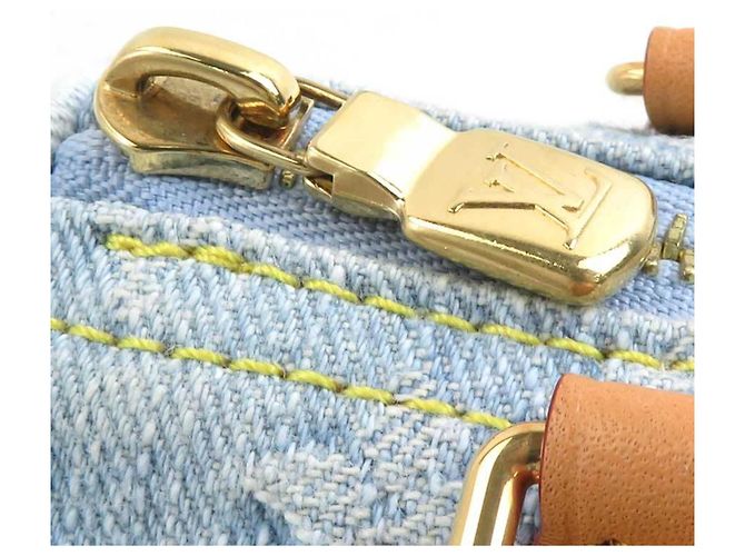 Borsa a mano Nano Speedy Monogram Denim Louis Vuitton Blu chiaro - vista 7