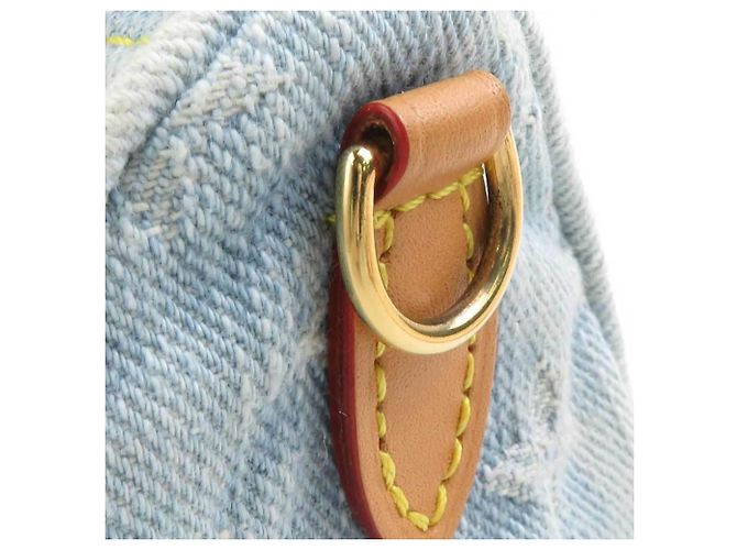 Borsa a mano Nano Speedy Monogram Denim Louis Vuitton Blu chiaro - vista 8