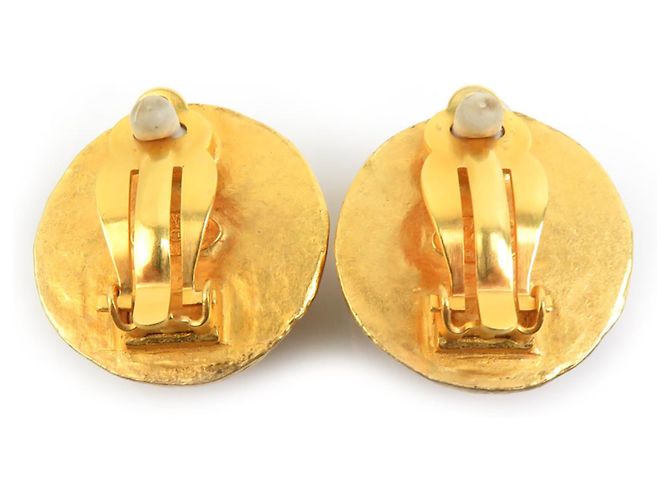 Orecchini in metallo con clip Coco Mark di Chanel D'oro Bianco sporco - vista 5