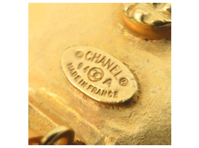 Orecchini in metallo con clip Coco Mark di Chanel D'oro Bianco sporco - vista 8
