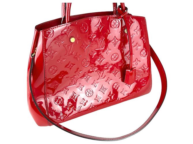 Borsa Montaigne MM in Monogram Vernis di Louis Vuitton Fuschia - vista 11