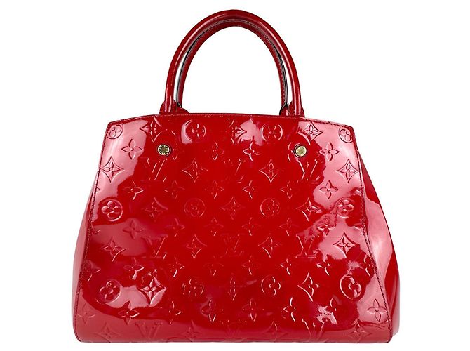 Borsa Montaigne MM in Monogram Vernis di Louis Vuitton Fuschia - vista 3