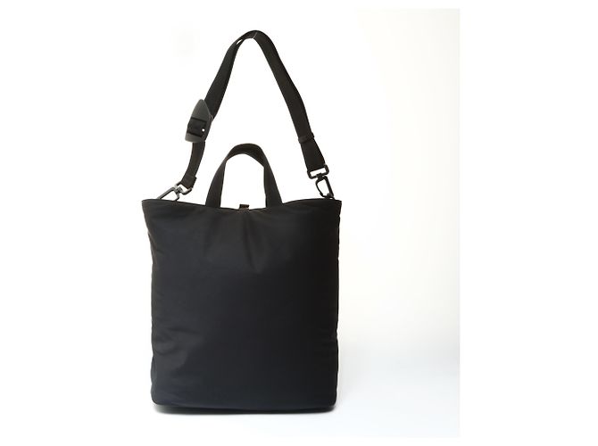 Burberry 2-Wege Nylon Shield Einkaufstasche Schwarz - Ansicht 2