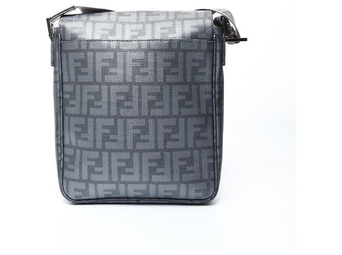Borsa a Spalla Fendi Zucca Grigia Marrone - vista 2