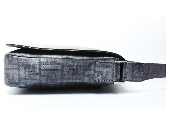 Borsa a Spalla Fendi Zucca Grigia Marrone - vista 4