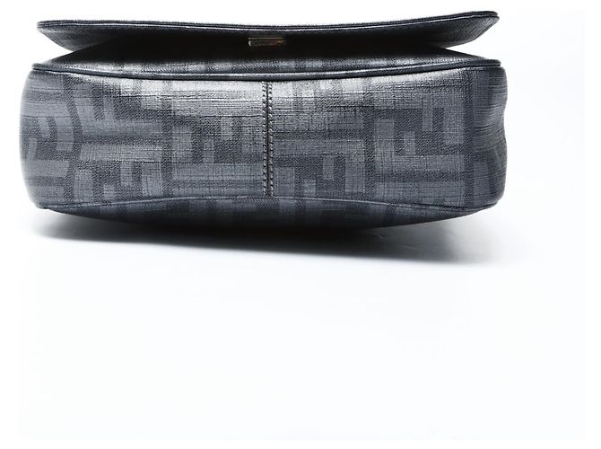 Borsa a Spalla Fendi Zucca Grigia Marrone - vista 7