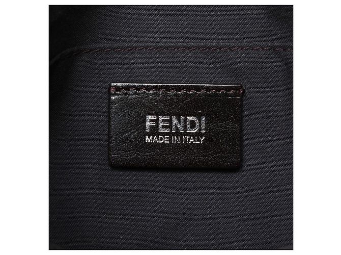 Borsa a Spalla Fendi Zucca Grigia Marrone - vista 9
