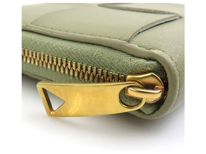 Billetera bi-fold de cuero verde Bottega Veneta - vista 14