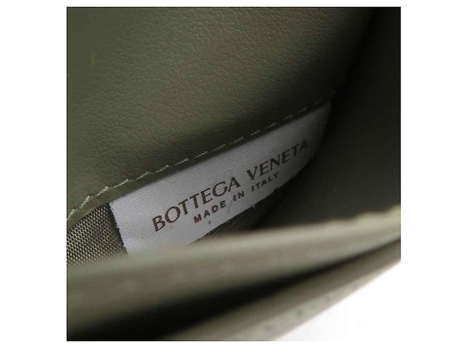 Billetera bi-fold de cuero verde Bottega Veneta - vista 16