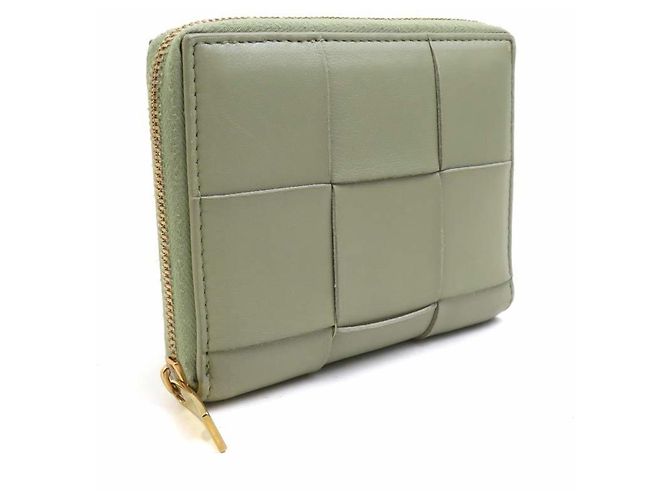 Billetera bi-fold de cuero verde Bottega Veneta - vista 2