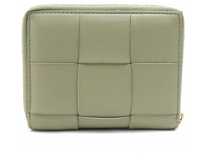 Billetera bi-fold de cuero verde Bottega Veneta - vista 3
