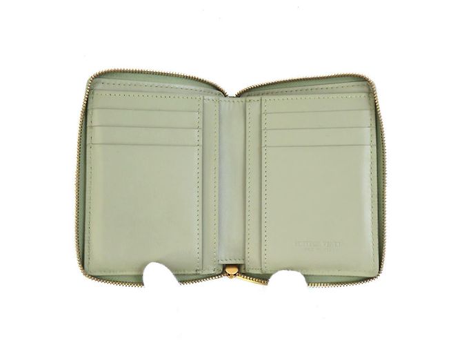 Billetera bi-fold de cuero verde Bottega Veneta - vista 5