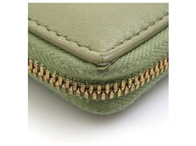 Billetera bi-fold de cuero verde Bottega Veneta - vista 8