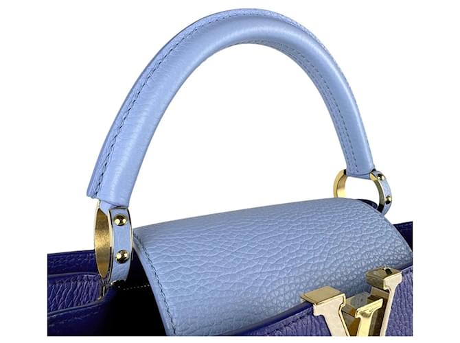 Borsa Capucines MM Louis Vuitton Blu - vista 11