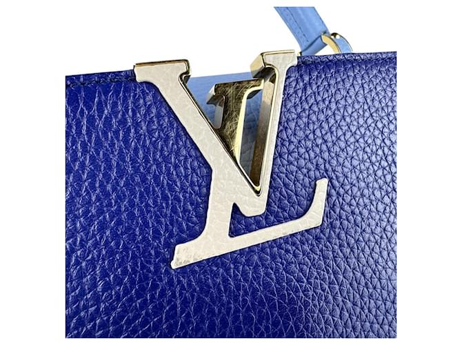 Borsa Capucines MM Louis Vuitton Blu - vista 12